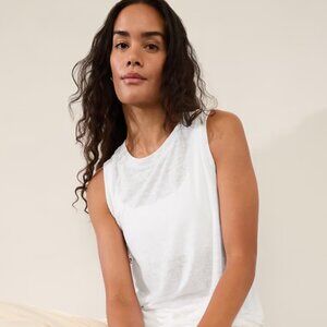 ATHLETA, Breezy Tank, Bright White, NWT, Size Large